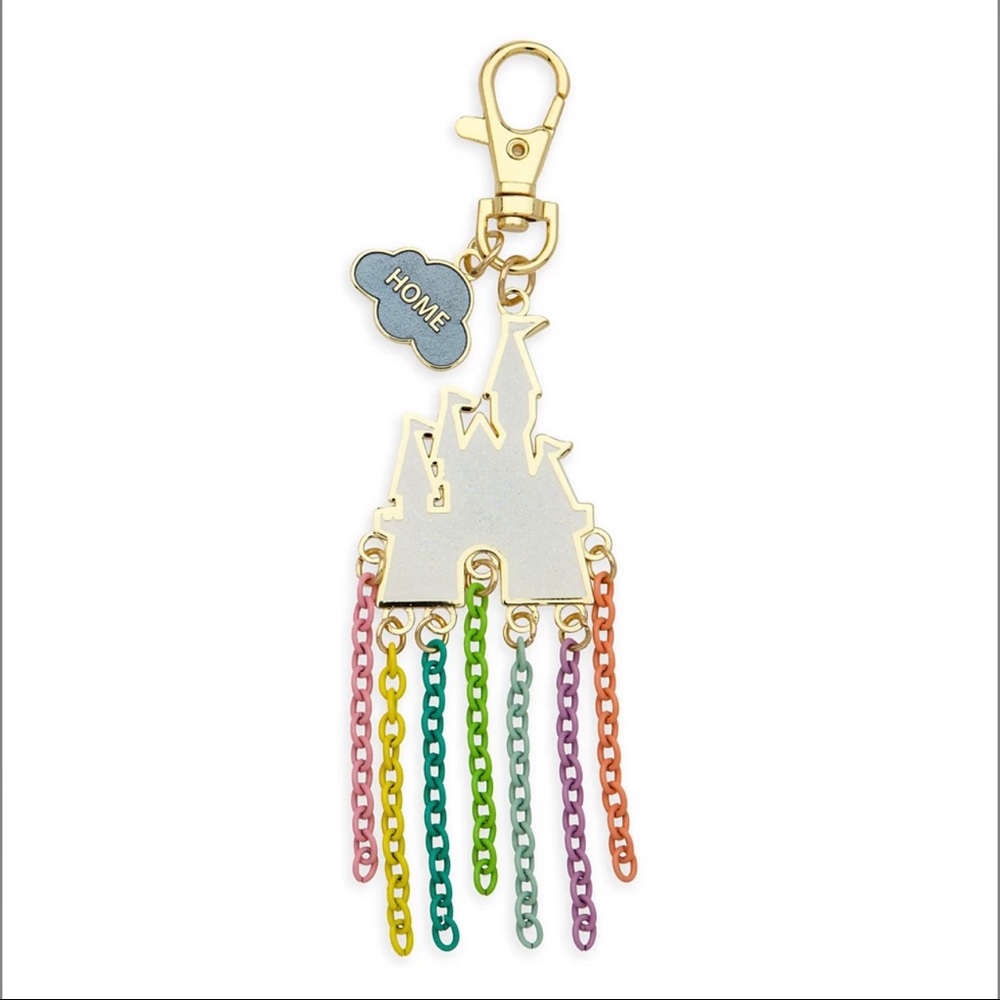 Fantasyland Castle Metal Rainbow Bag Charm